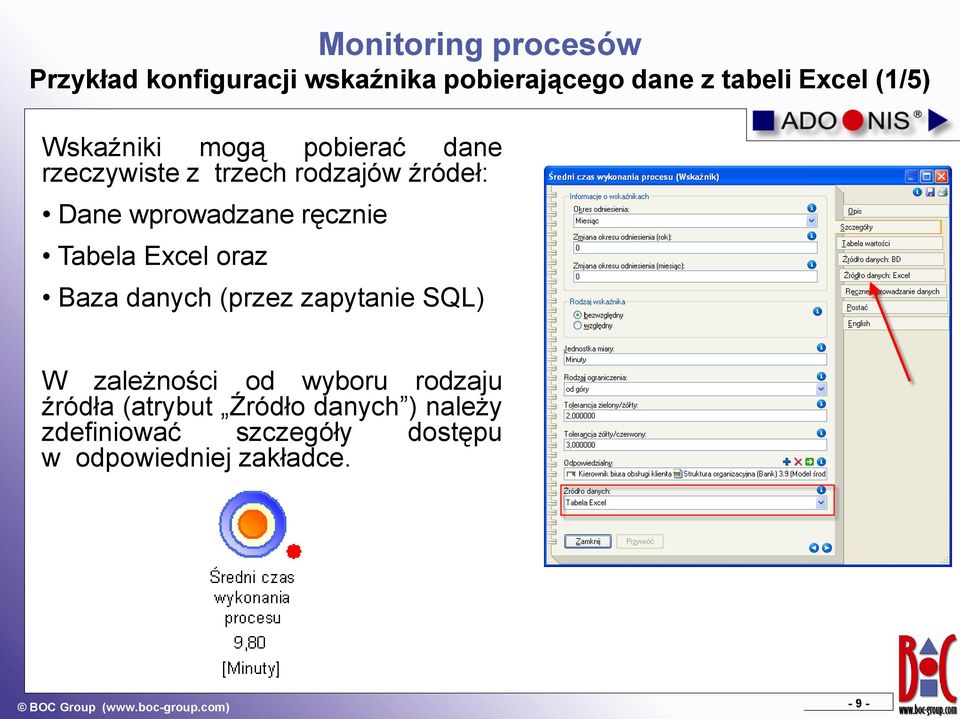 Excel oraz Baza danych (przez zapytanie SQL) W zależności od wyboru rodzaju źródła