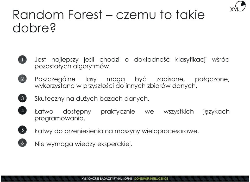 2 Poszczególne lasy mogą być zapisane, połączone, wykorzystane w przyszłości do innych zbiorów danych. 3.
