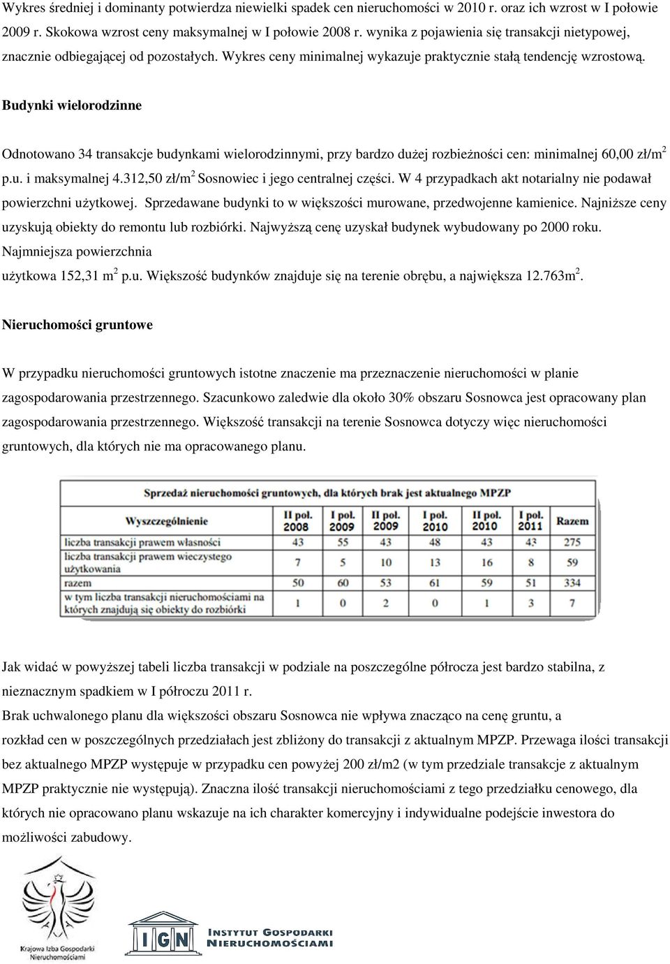 Budynki wielorodzinne Odnotowano 34 transakcje budynkami wielorodzinnymi, przy bardzo dużej rozbieżności cen: minimalnej 60,00 zł/m 2 p.u. i maksymalnej 4.