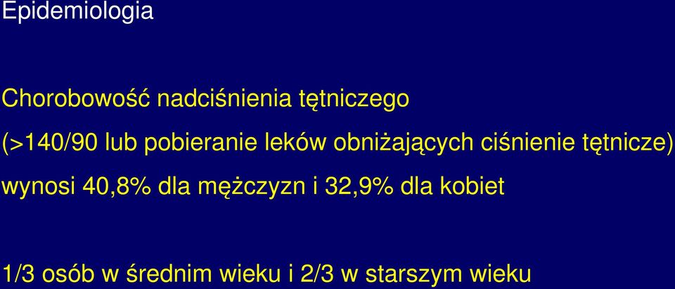ciśnienie tętnicze) wynosi 40,8% dla mężczyzn i
