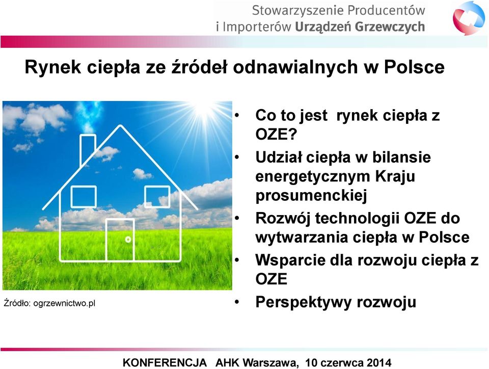 Udział ciepła w bilansie energetycznym Kraju prosumenckiej Rozwój