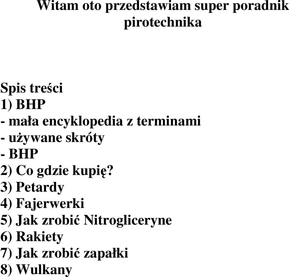 skróty - BHP 2) Co gdzie kupi?