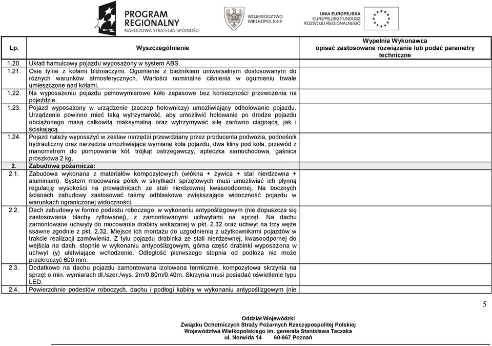 Pojazd wyposażony w urządzenie (zaczep holowniczy) umożliwiający odholowanie pojazdu.