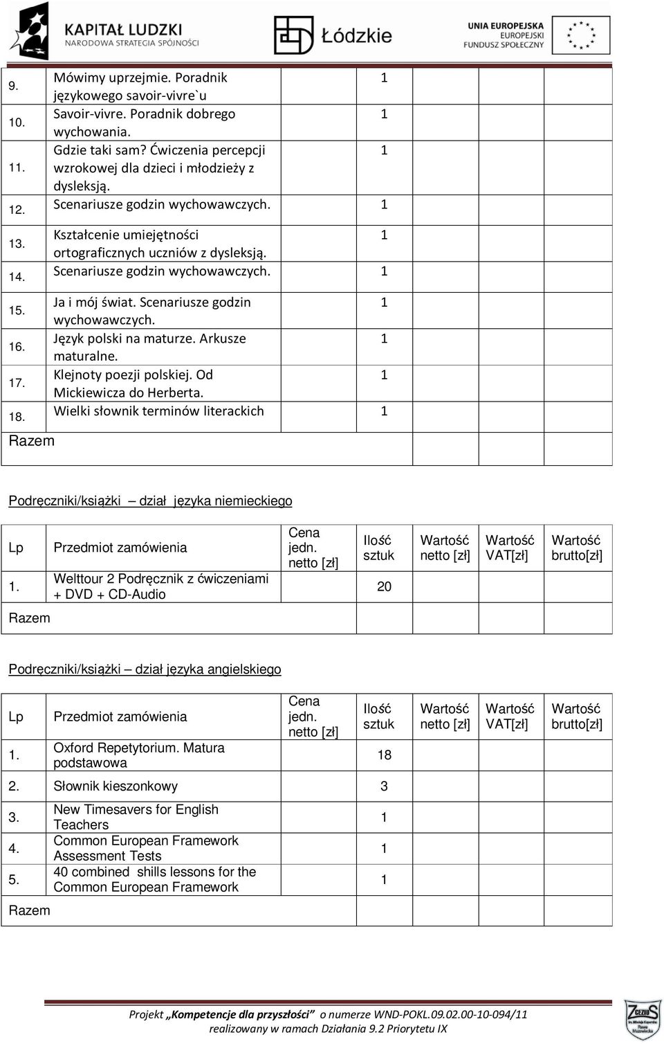 Arkusze maturalne. Klejnoty poezji polskiej. Od Mickiewicza do Herberta. 8. Wielki słownik terminów literackich Podręczniki/książki dział języka niemieckiego.