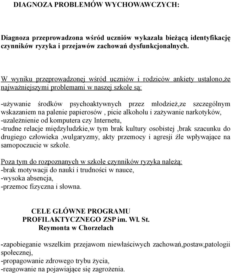 palenie papierosów, picie alkoholu i zażywanie narkotyków, -uzależnienie od komputera czy Internetu, -trudne relacje międzyludzkie,w tym brak kultury osobistej,brak szacunku do drugiego