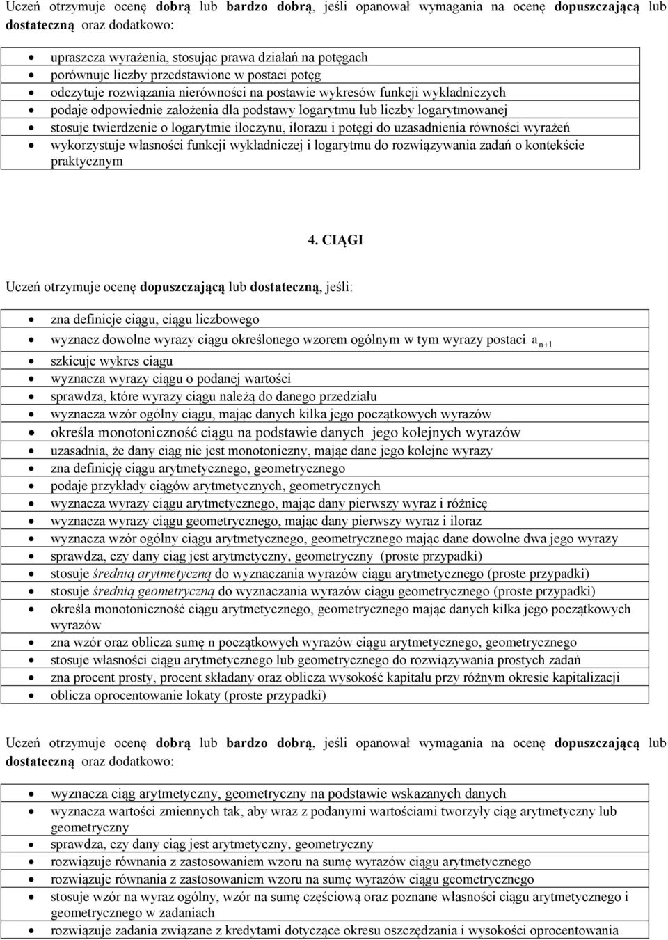 potęgi do uzsdnieni równości wyrżeń wykorzystuje włsności funkcji wykłdniczej i logrytmu do rozwiązywni zdń o kontekście prktycznym 4.