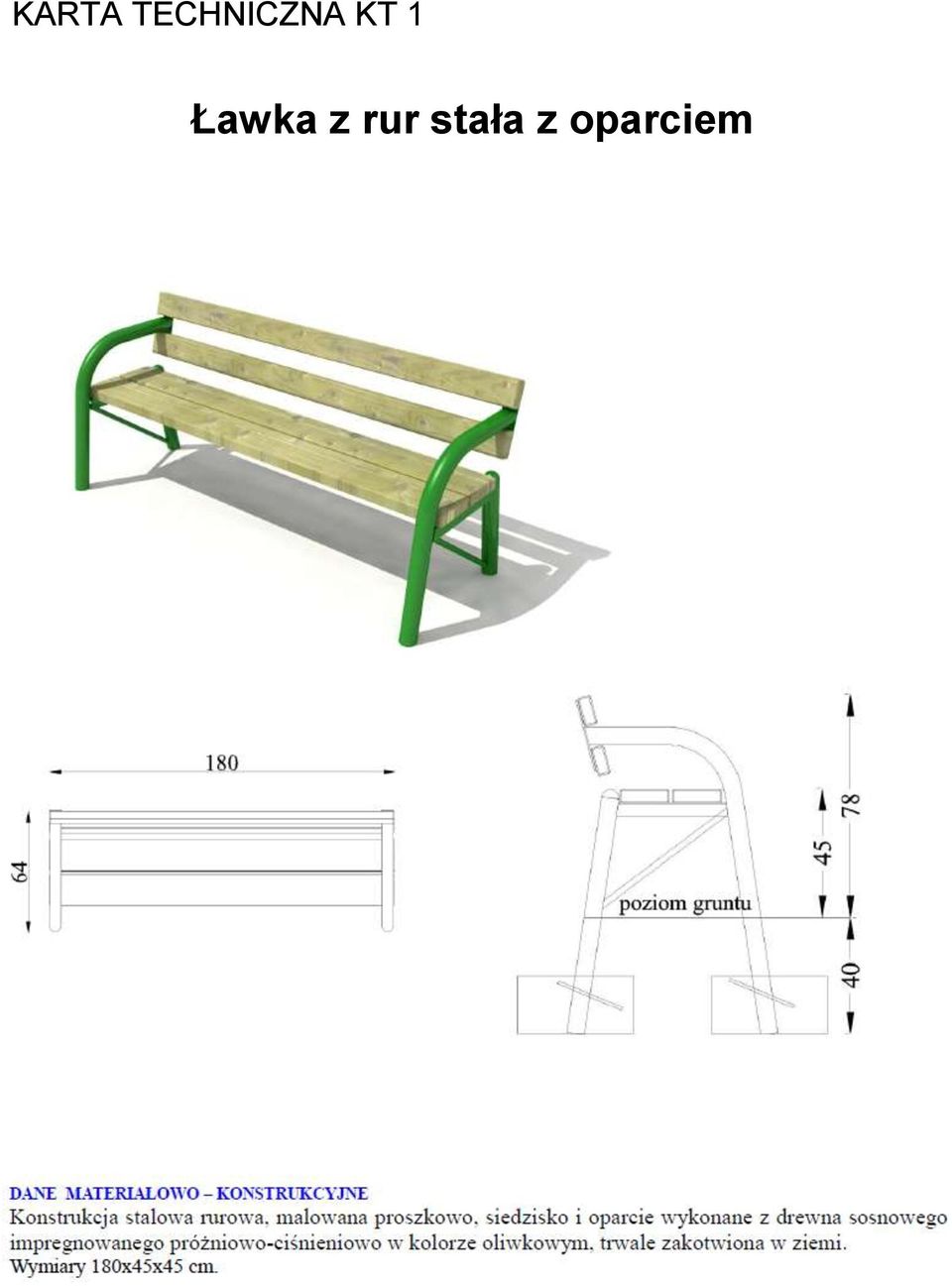 KT 1 Ławka z