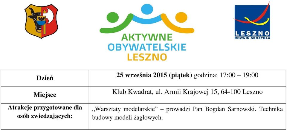 Armii Krajowej 15, 64-100 Leszno Warsztaty