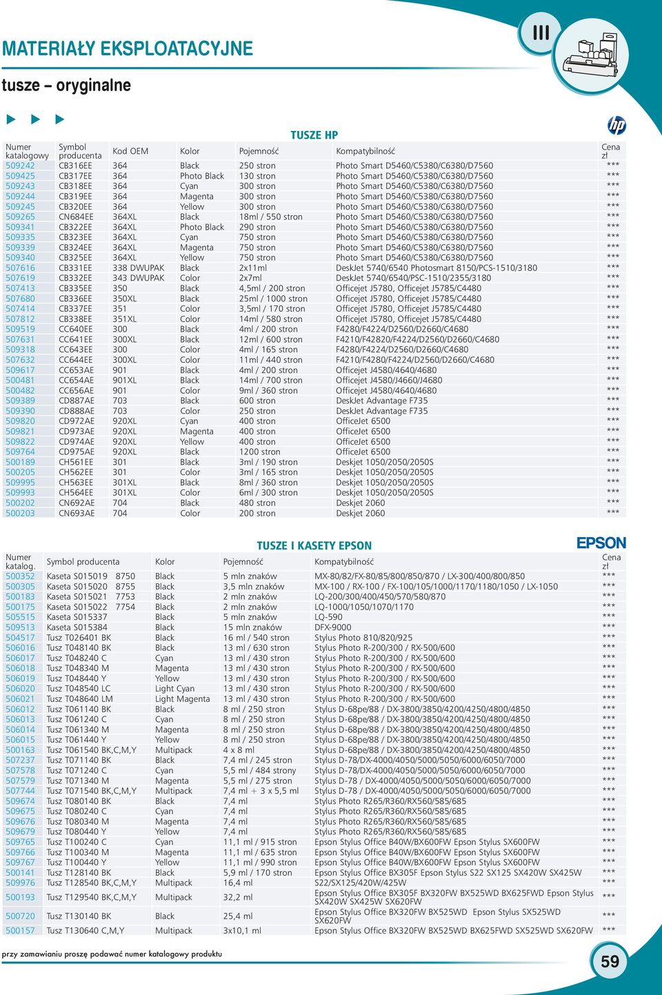 CB336EE CB337EE CB338EE CC640EE CC641EE CC643EE CC644EE CC653AE CC654AE CC656AE CD887AE CD888AE CD972AE CD973AE CD974AE CD975AE CH561EE CH562EE CH563EE CH564EE CN692AE CN693AE Kod OEM Kolor Pojemnoњж