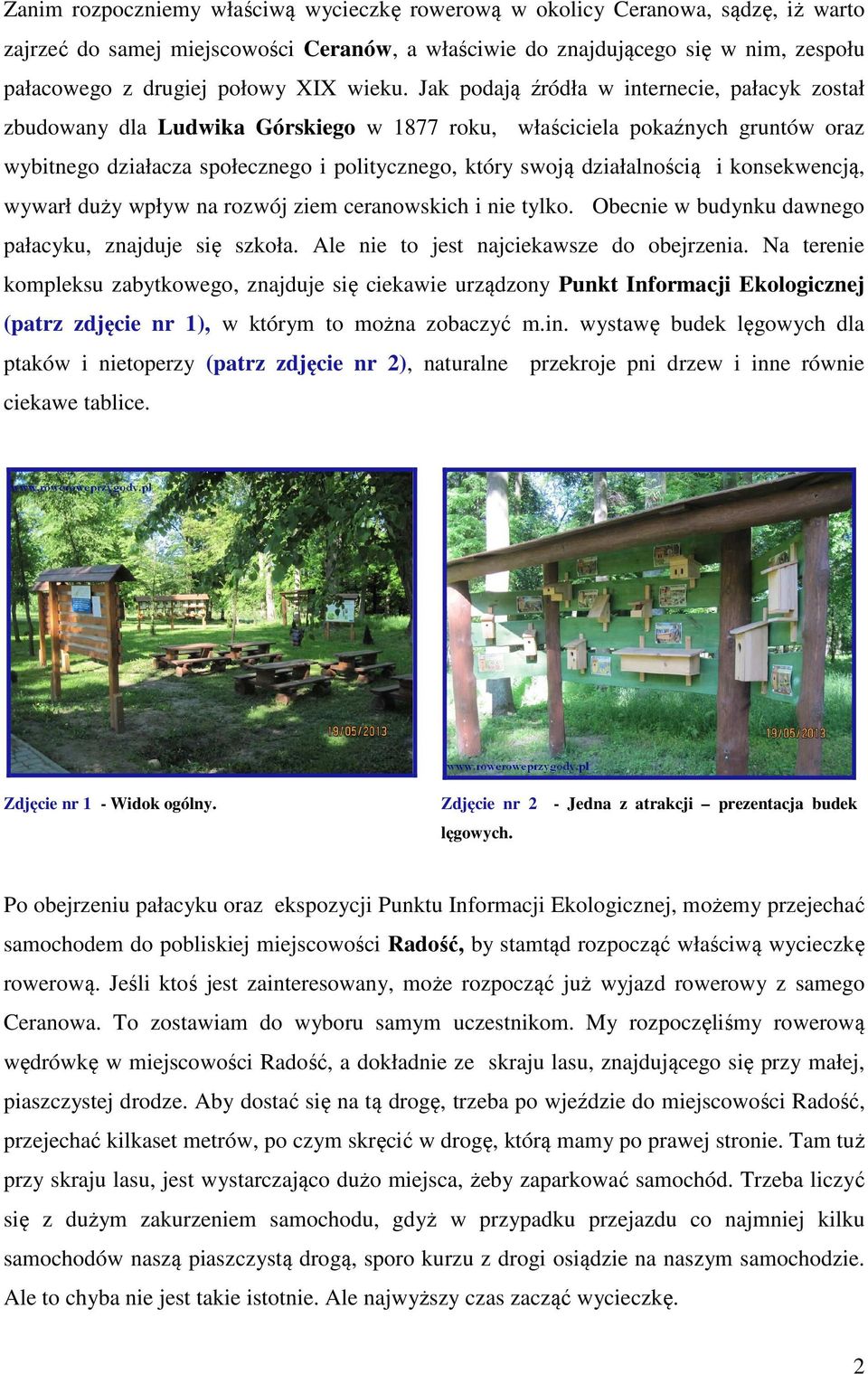 Jak podają źródła w internecie, pałacyk został zbudowany dla Ludwika Górskiego w 1877 roku, właściciela pokaźnych gruntów oraz wybitnego działacza społecznego i politycznego, który swoją