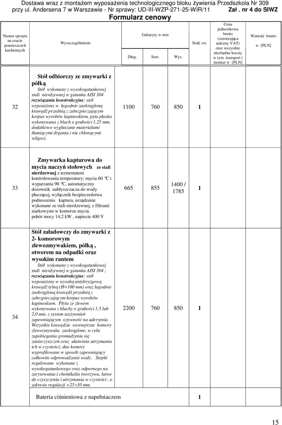 00 760 850 Zmywarka kapturowa do mycia naczyń stołowych ze stali nierdzewnej z termostatem kontrolowania temperatury: mycia 60 C i wyparzania 90 C, automatyczny dozownik nabłyszczacza do wody
