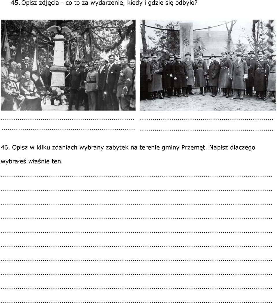 Opisz w kilku zdaniach wybrany zabytek na