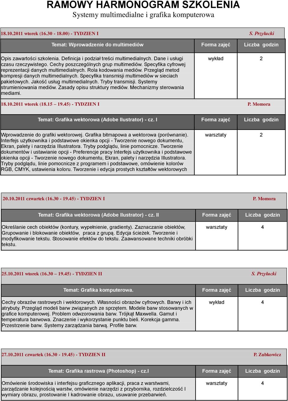 Cechy poszczególnych grup multimediów. Specyfika cyfrowej reprezentacji danych multimedialnych. Rola kodowania mediów. Przegląd metod kompresji danych multimedialnych.