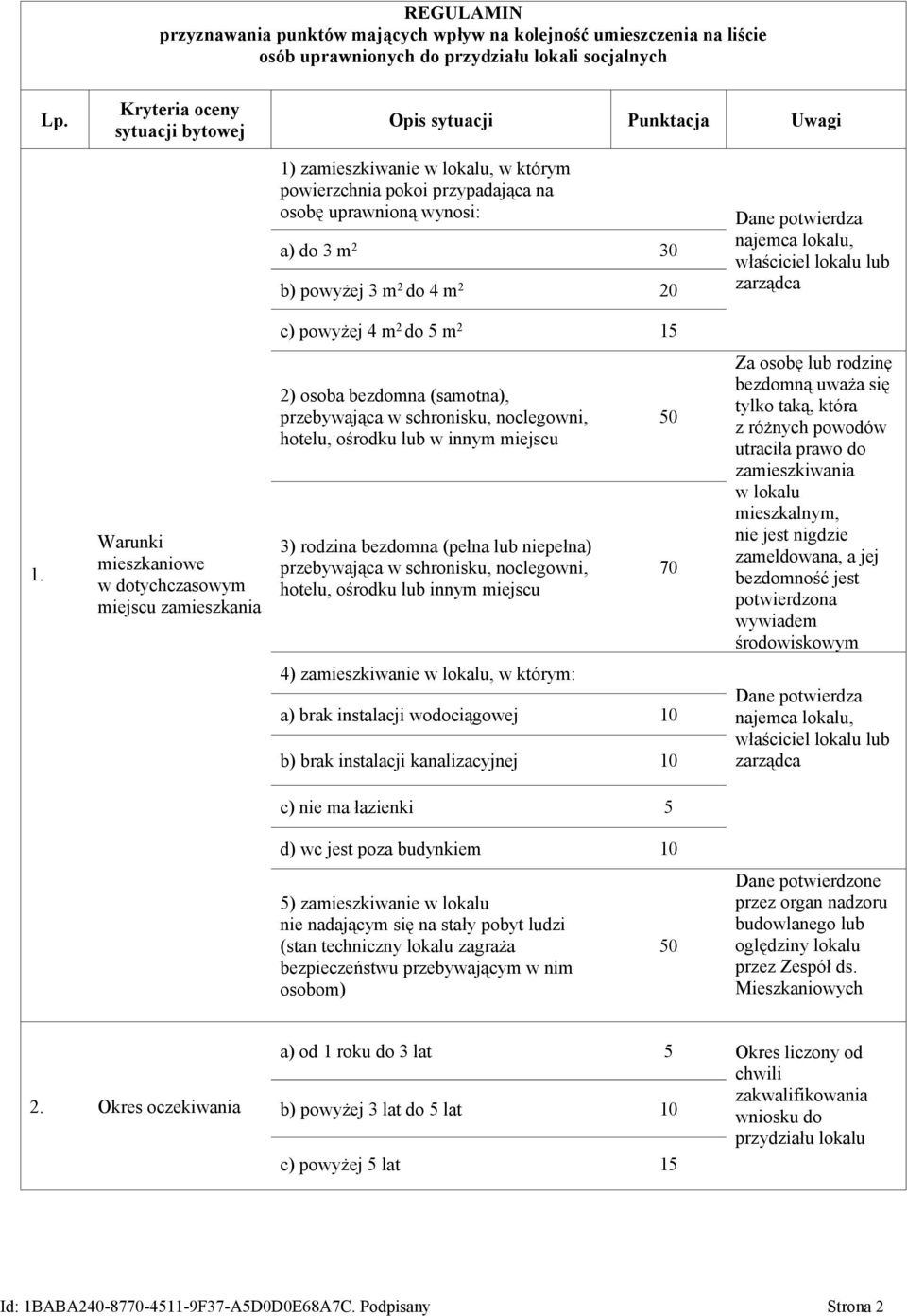 20 Dane potwierdza najemca lokalu, właściciel lokalu lub zarządca c) powyżej 4 m 2 do 5 m 2 15 1.