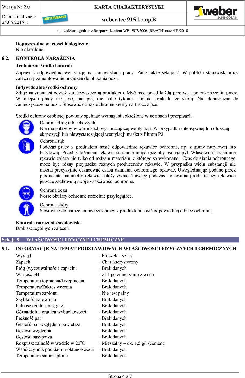 Myć ręce przed każdą przerwą i po zakończeniu pracy. W miejscu pracy nie jeść, nie pić, nie palić tytoniu. Unikać kontaktu ze skórą. Nie dopuszczać do zanieczyszczenia oczu.