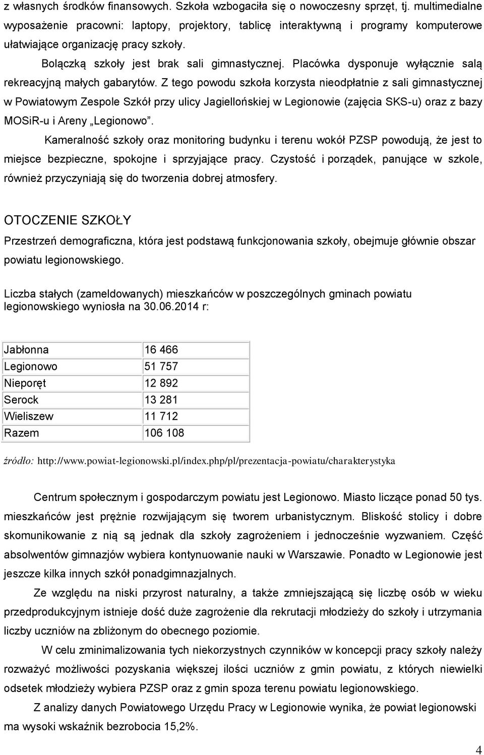 Placówka dysponuje wyłącznie salą rekreacyjną małych gabarytów.