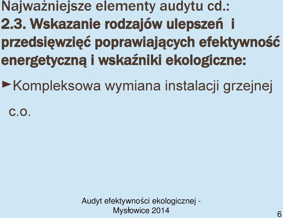 efektywność energetyczną i wskaźniki