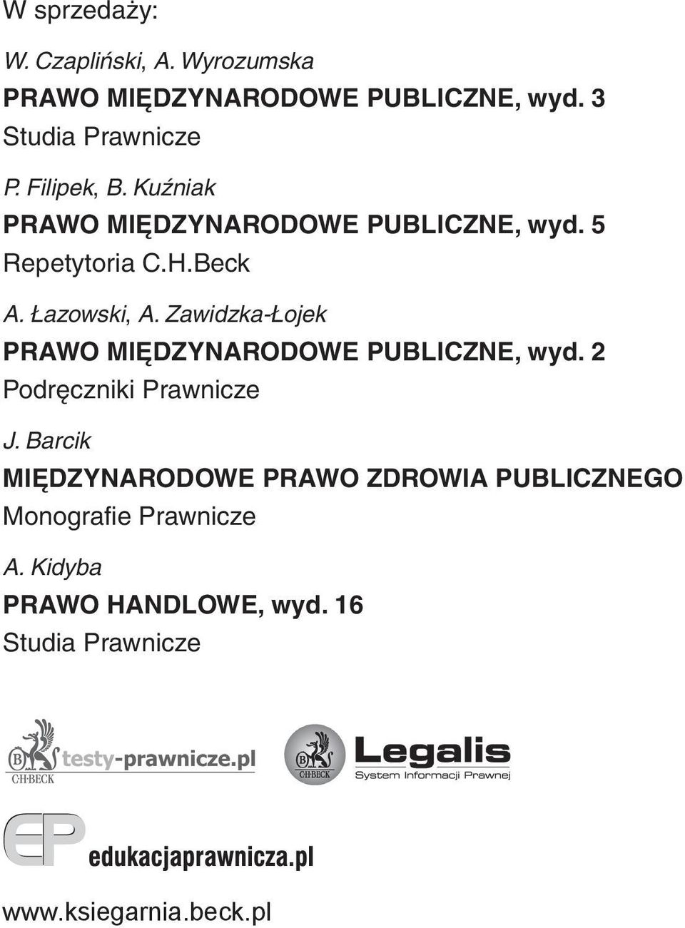 Zawidzka-Łojek PRAWO MIĘDZYNARODOWE PUBLICZNE, wyd. 2 Podręczniki Prawnicze J.