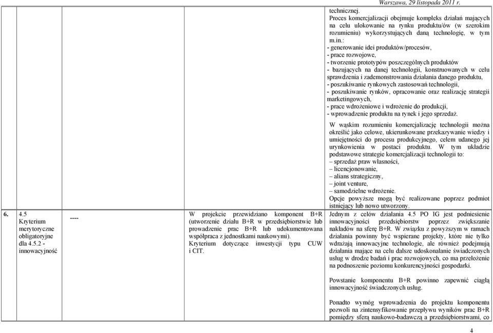 Proces komercjalizacji obejmuje kompleks działań mających na celu ulokowanie na rynku produktu/ów (w szerokim rozumieniu) wykorzystujących daną technologię, w tym m.in.