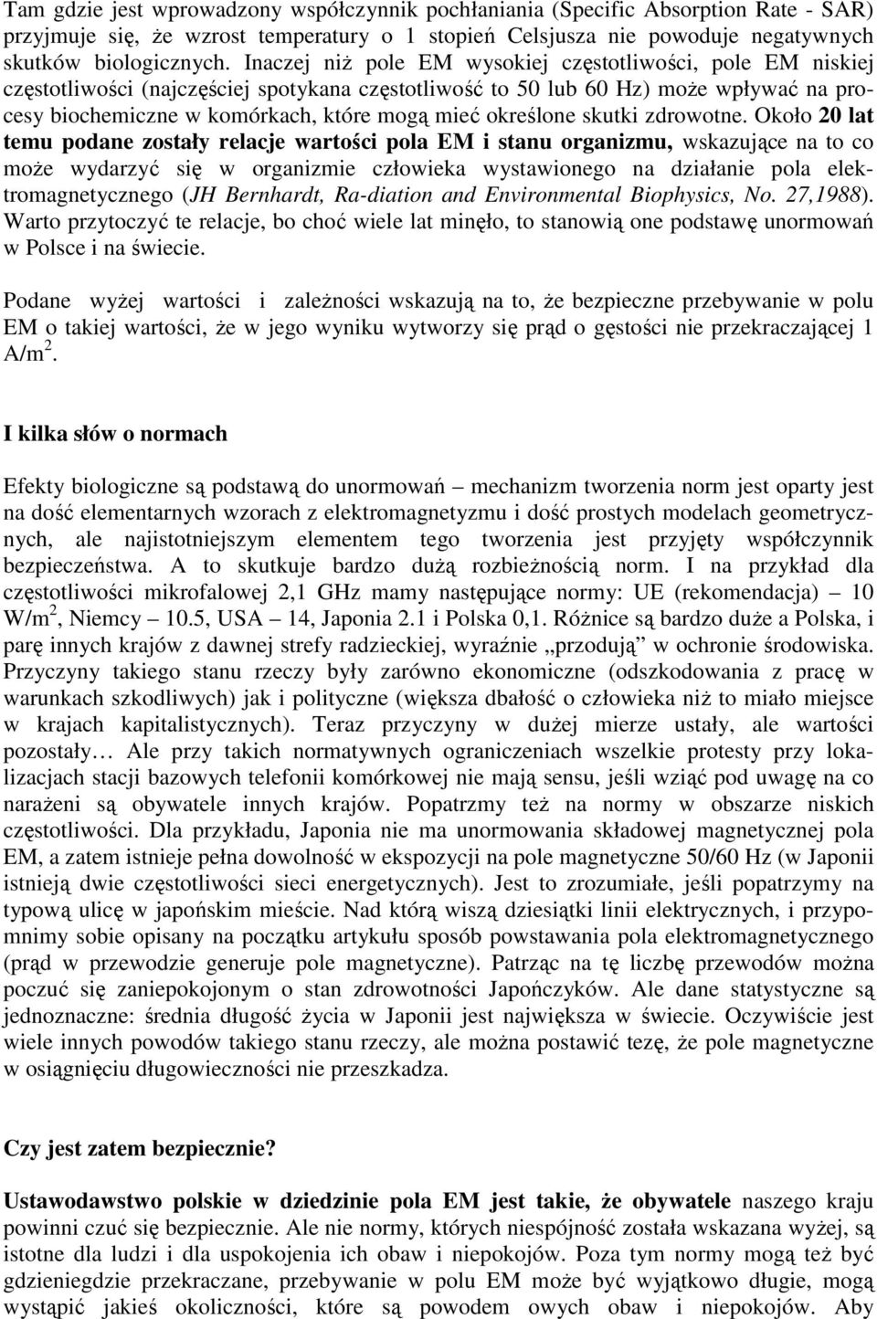 określone skutki zdrowotne.