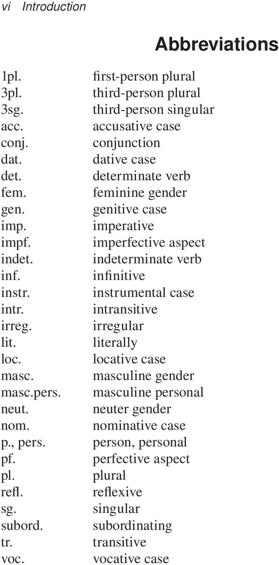 first-person plural third-person plural third-person singular accusative case conjunction dative case determinate verb feminine gender genitive case imperative