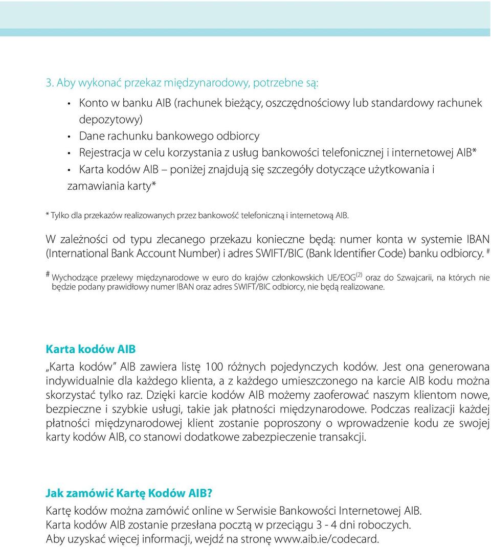 bankowość telefoniczną i internetową AIB.
