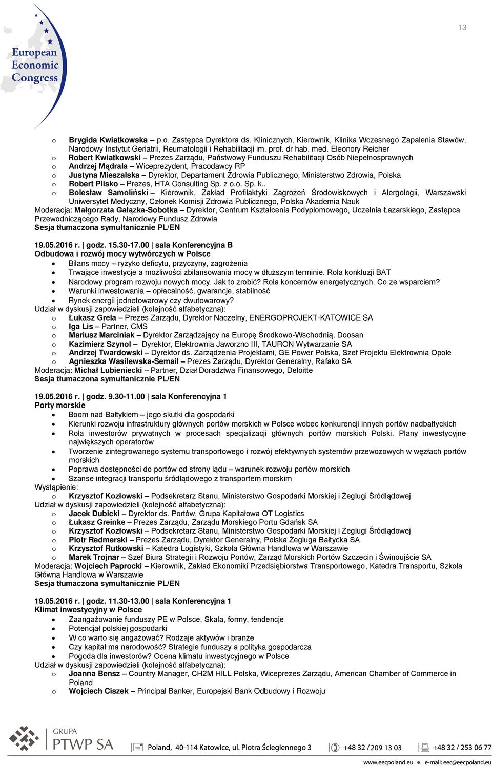 Publiczneg, Ministerstw Zdrwia, Plska Rbert Plisk Prezes, HTA Cnsulting Sp. z.. Sp. k.