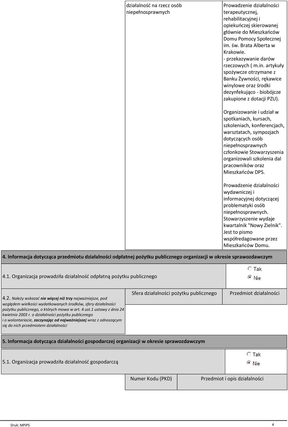 Organizowanie i udział w spotkaniach, kursach, szkoleniach, konferencjach, warsztatach, sympozjach dotyczących osób niepełnosprawnych członkowie Stowarzyszenia organizowali szkolenia dal pracowników