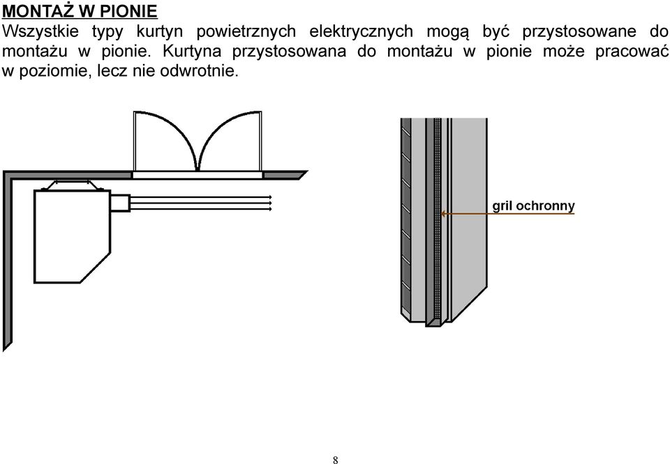 do montażu w pionie.