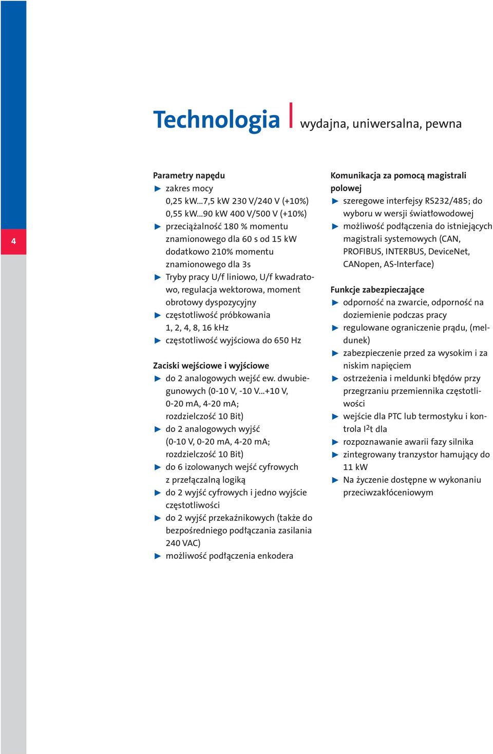 obrotowy dyspozycyjny częstotliwość próbkowania 1, 2, 4, 8, 16 khz częstotliwość wyjściowa do 650 Hz Zaciski wejściowe i wyjściowe do 2 analogowych wejść ew. dwubiegunowych (0-10 V, -10 V.