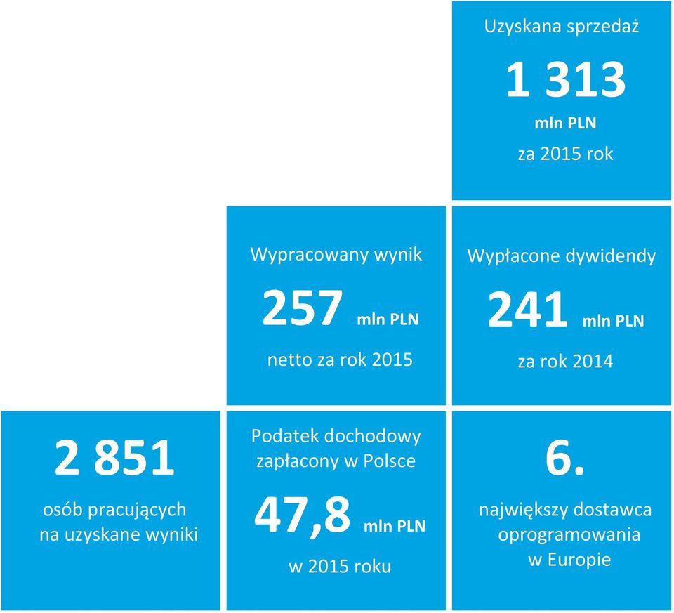 osób pracujących na uzyskane wyniki Podatek dochodowy zapłacony w Polsce