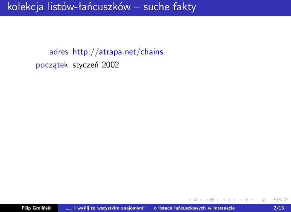 net/chains początek styczeń 2002 Filip