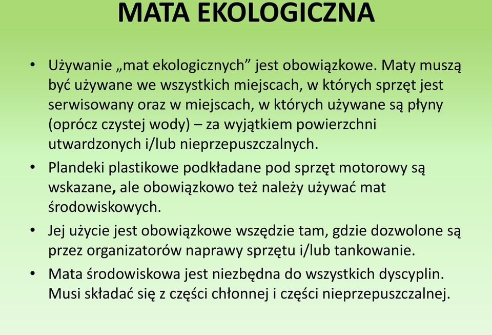 wyjątkiem powierzchni utwardzonych i/lub nieprzepuszczalnych.
