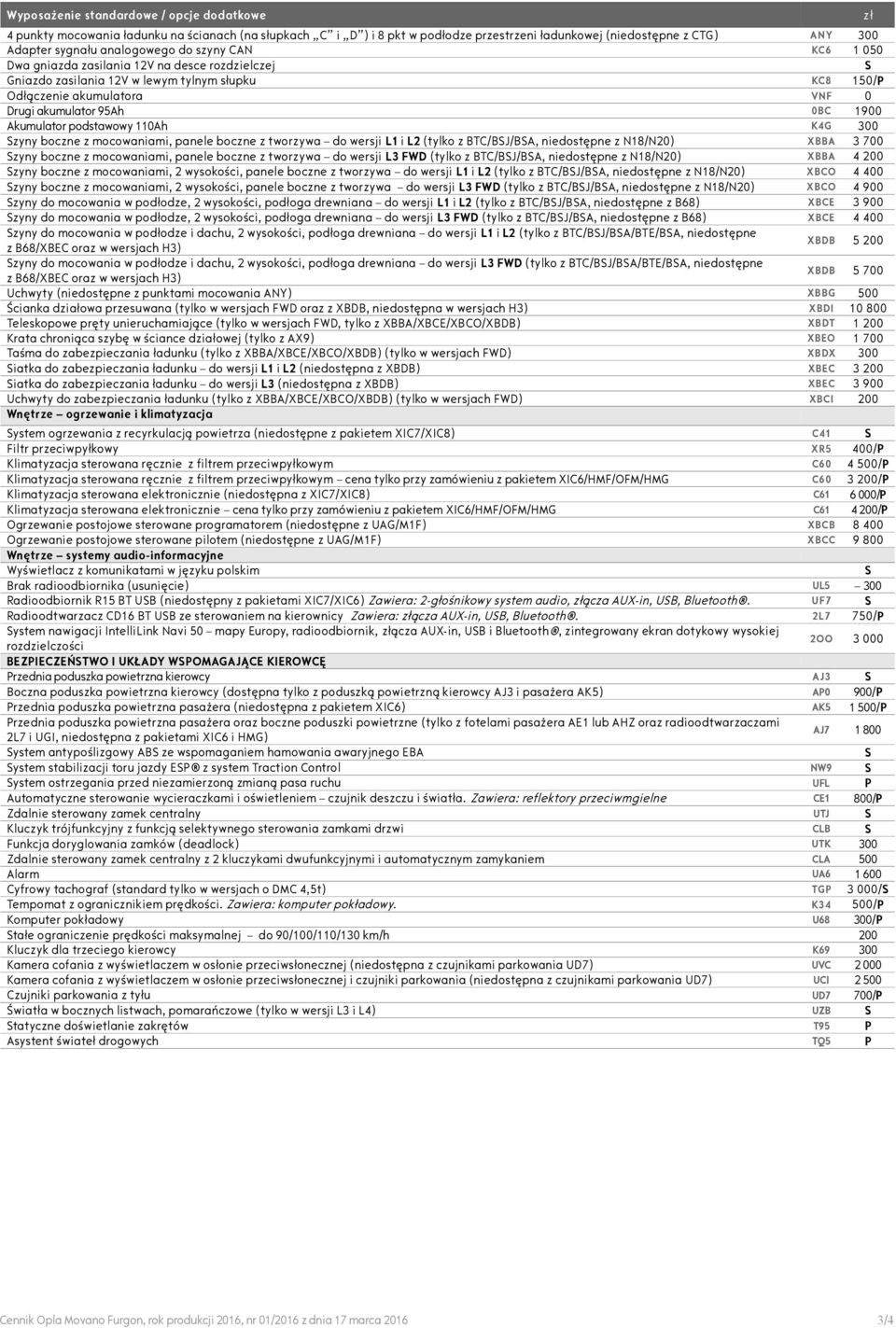 Akumulator podstawowy 110Ah K4G 300 zyny boczne z mocowaniami, panele boczne z tworzywa do wersji L1 i L2 (tylko z BTC/BJ/BA, niedostępne z N18/N20) XBBA 3 700 zyny boczne z mocowaniami, panele