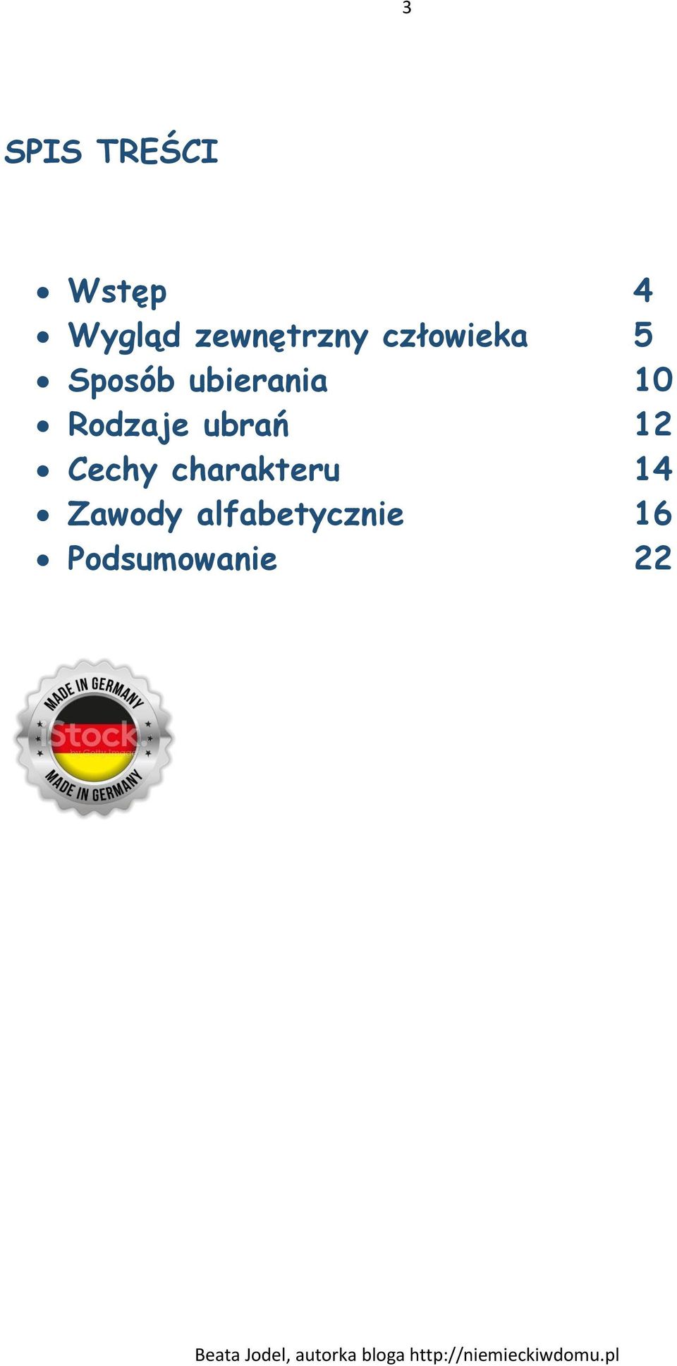 ubierania 10 Rodzaje ubrań 12 Cechy