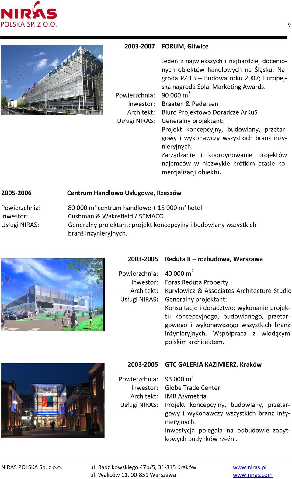 Zarządzanie i koordynowanie projektów najemców w niezwykle krótkim czasie komercjalizacji obiektu.