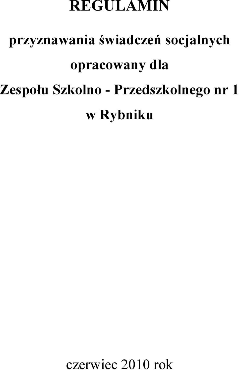 opracowany dla Zespołu Szkolno