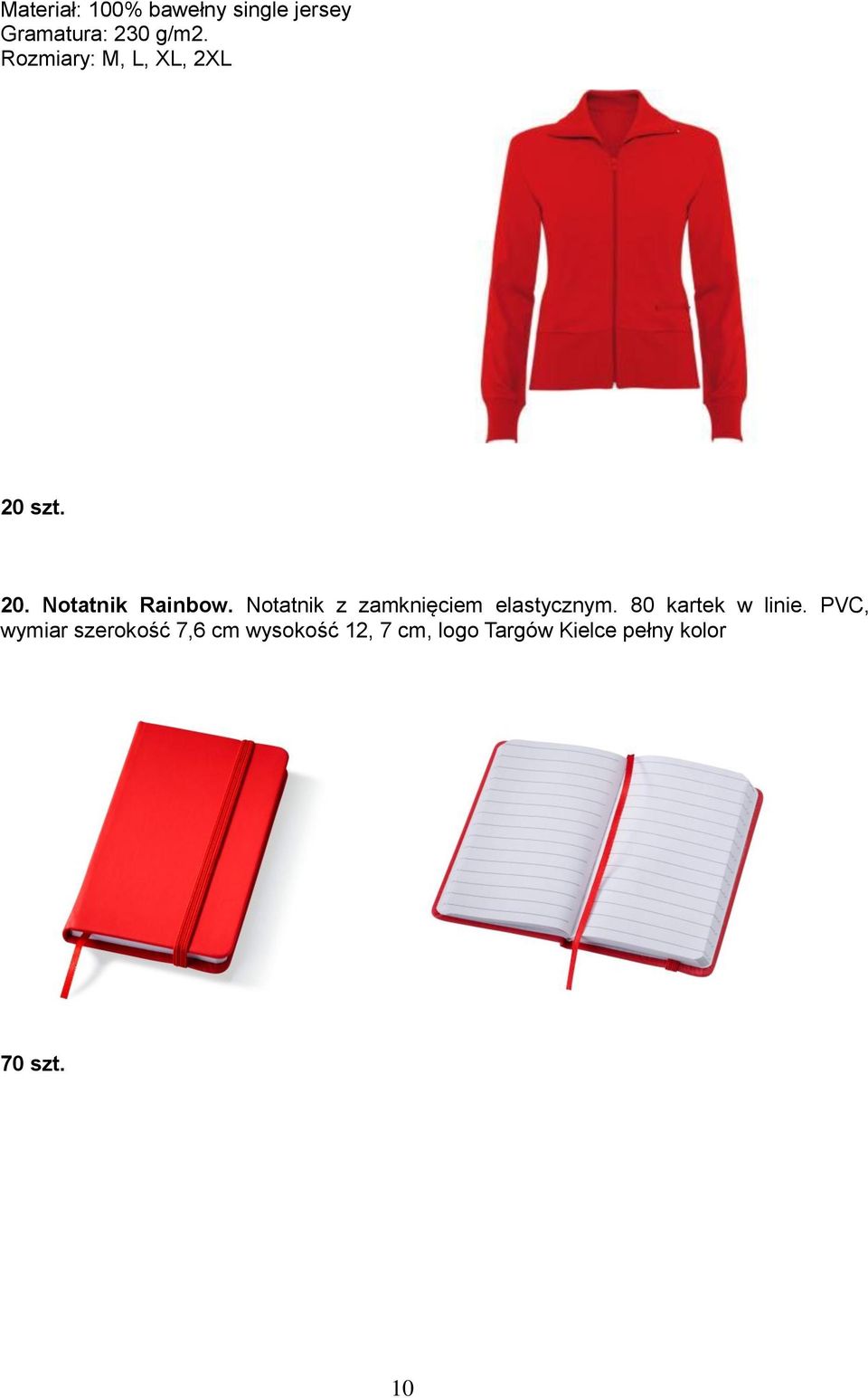Notatnik z zamknięciem elastycznym. 80 kartek w linie.