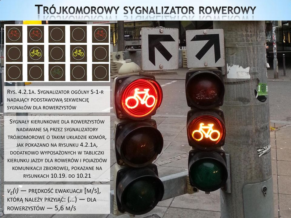 ROWERZYSTÓW NADAWANE SĄ PRZEZ SYGNALIZATORY TRÓJKOMOROWE O TAKIM UKŁADZIE KOMÓR, JAK POKAZANO NA RYSUNKU 4.2.