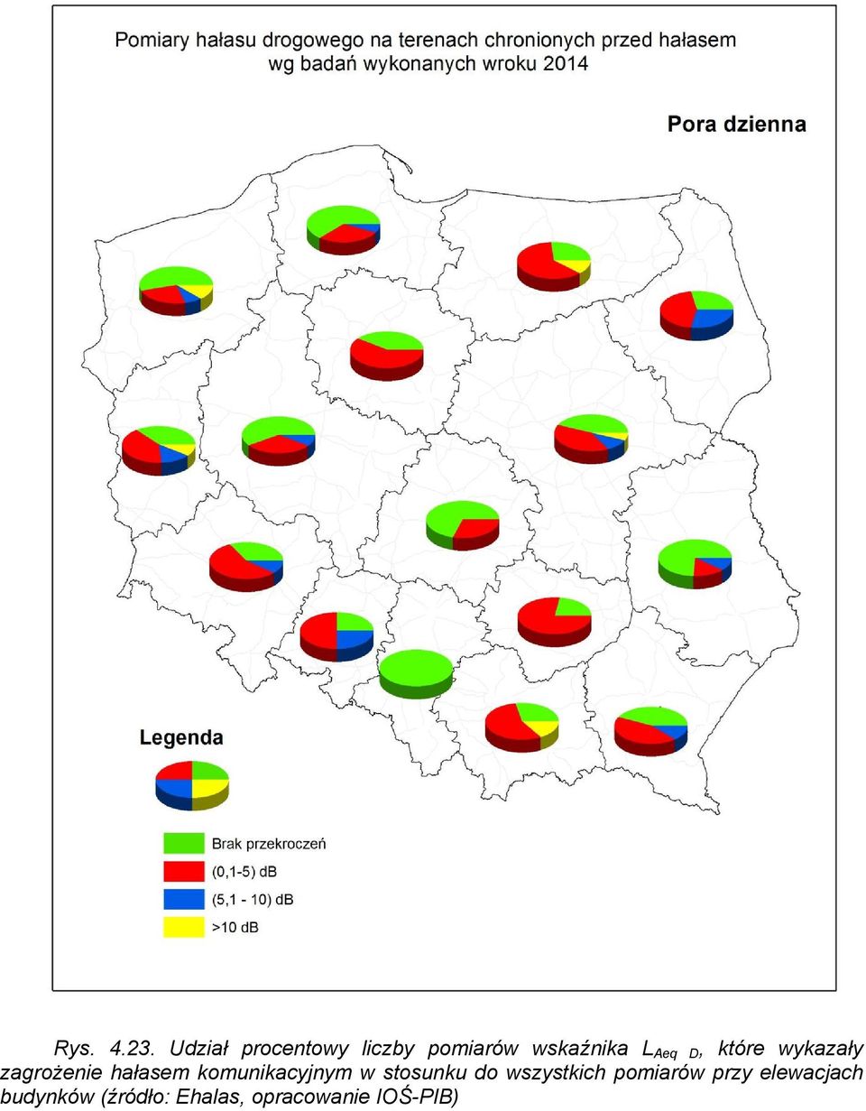 które wykazały zagrożenie hałasem komunikacyjnym w