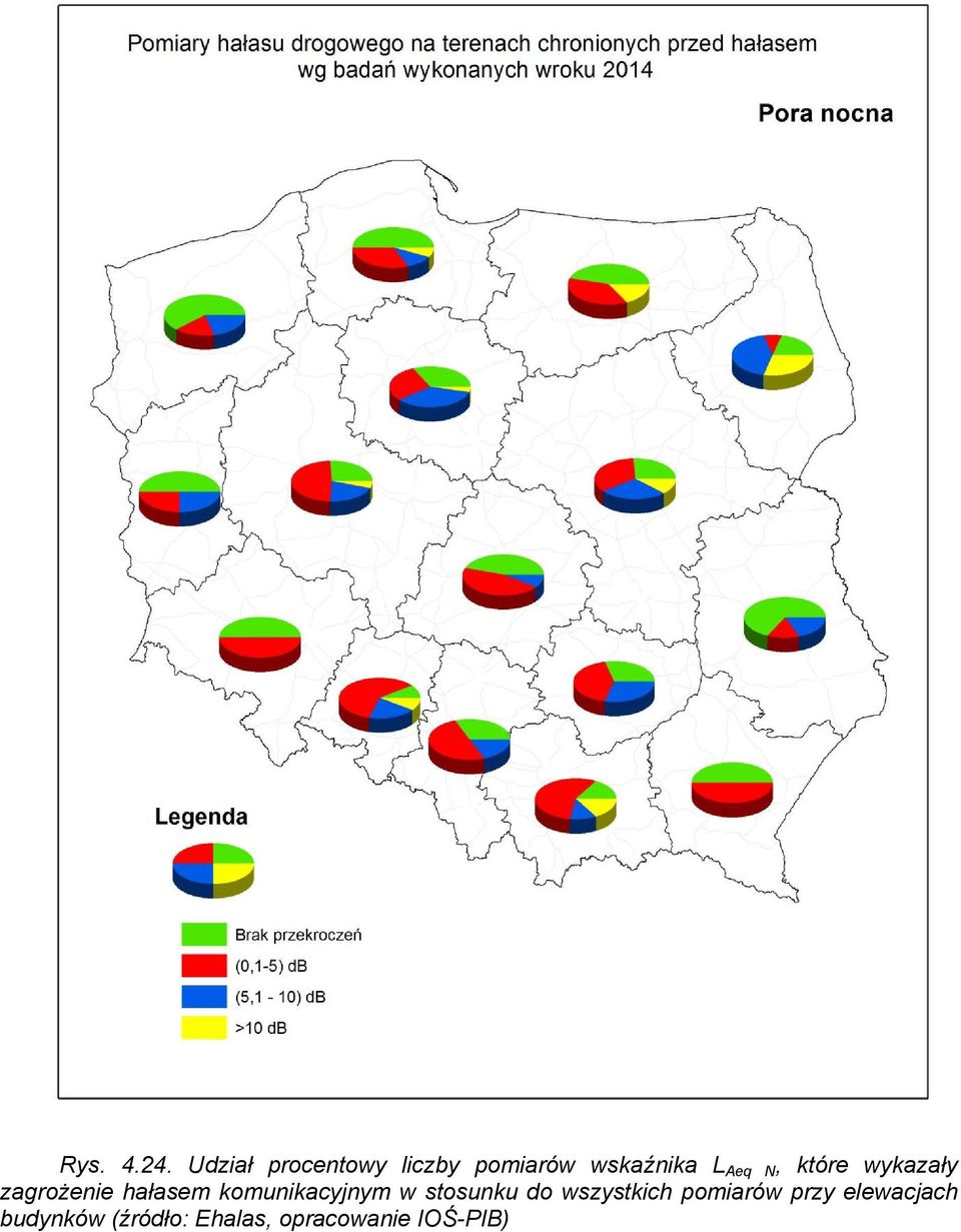 które wykazały zagrożenie hałasem komunikacyjnym w