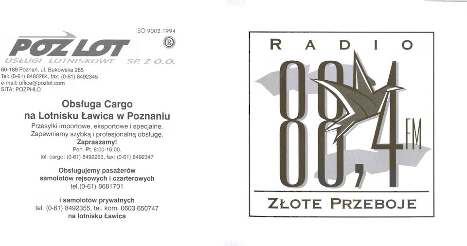 Zapewniamy szybką i profesjonalną obsługę. Zapraszamy! Pon.-Pt. 8:00-16:00. tel.