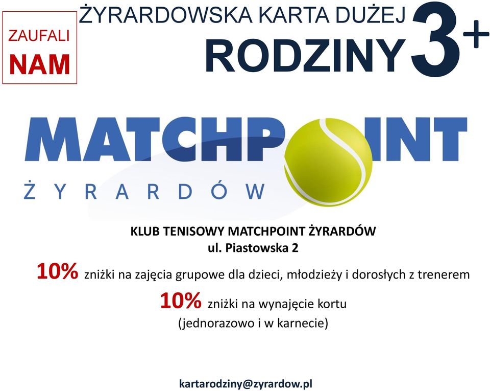dla dzieci, młodzieży i dorosłych z trenerem