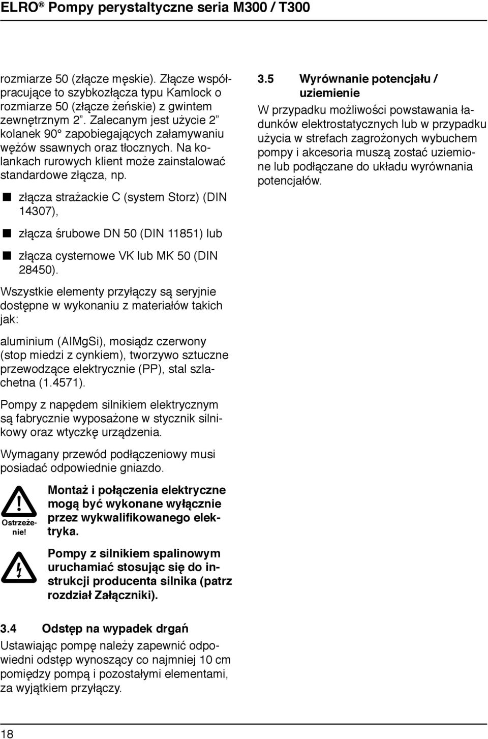złącza strażackie C (system Storz) (DIN 14307), 3.