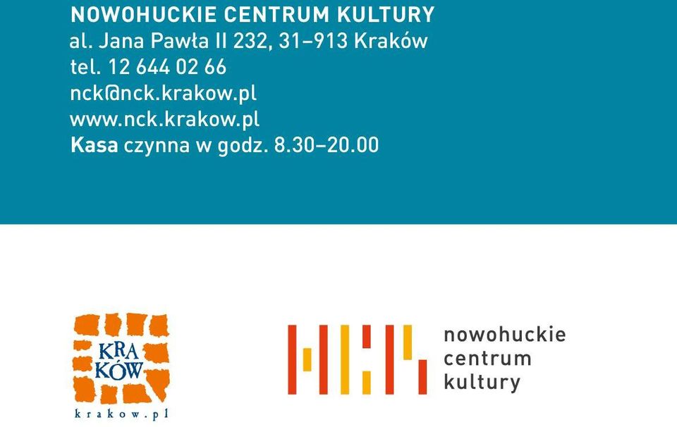 12 644 02 66 nck@nck.krakow.pl www.