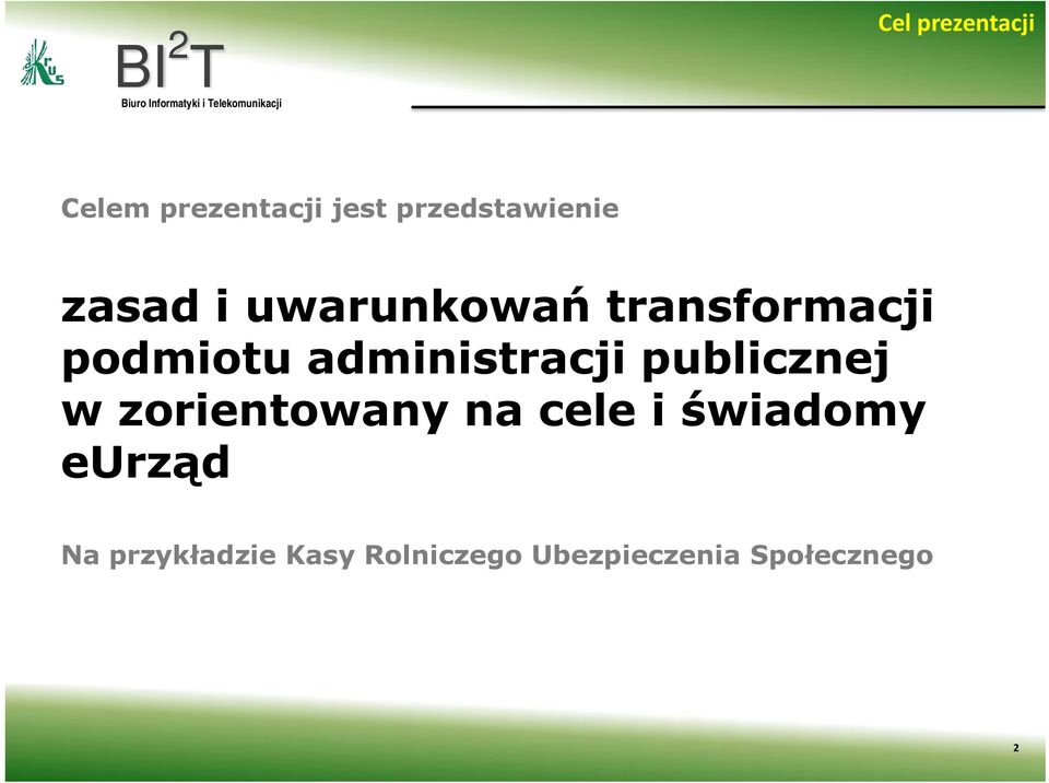 administracji publicznej w zorientowany na cele i