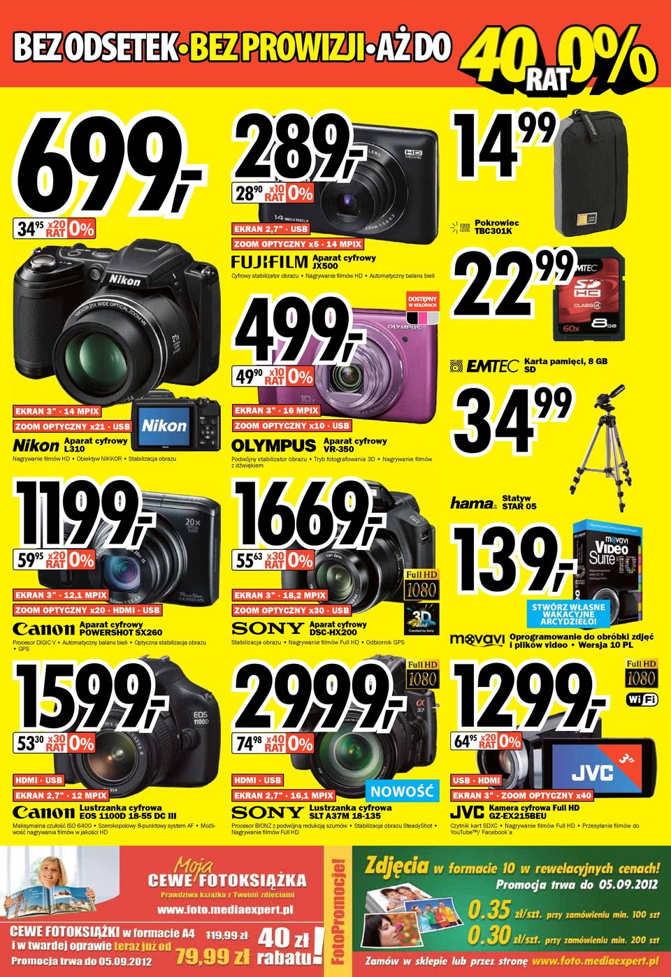 11, 59 95 x20 0% EKRAN 3 12,1 MPIX ZOOM OPTYCZNY x20 Aparat cyfrowy POWERSHOT SX260 Procesor DIGIC V Automatyczny balans bieli Optyczna stabilizacja obrazu 15, GPS EKRAN 3 16 MPIX ZOOM OPTYCZNY x10
