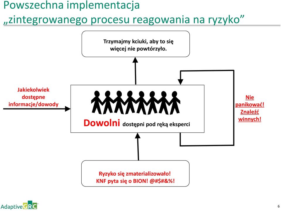 Jakiekolwiek dostępne informacje/dowody Dowolni dostępni pod ręką