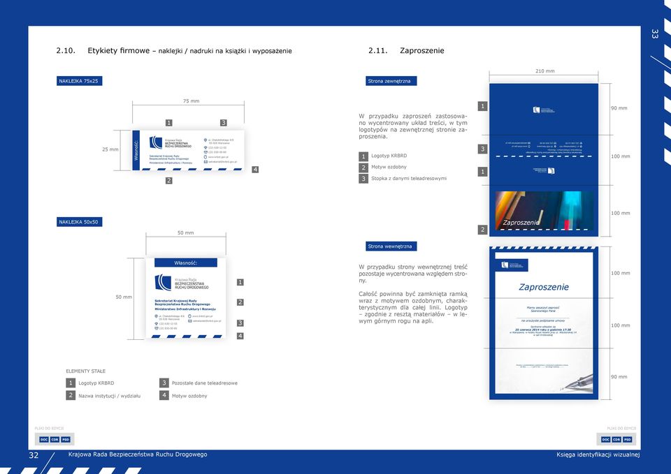 Logotyp KRBRD Motyw ozdobny Stopka z danymi teleadresowymi () 80-00-80 00-98 Warszawa () 60--55 ul.