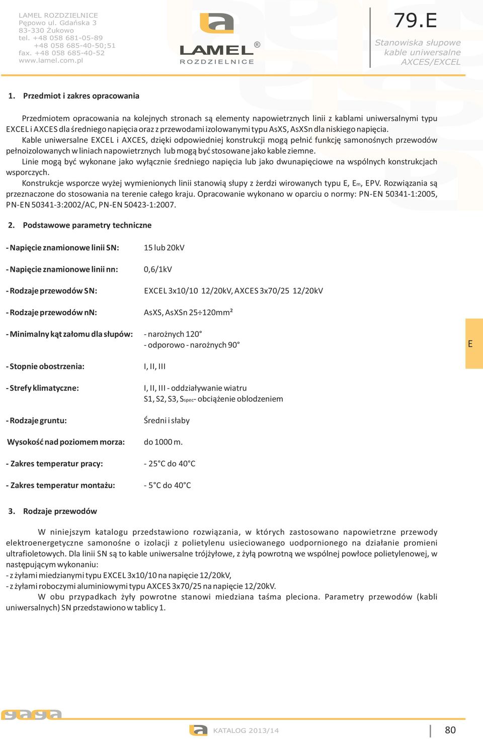izolowanymi typu AsXS, AsXSn dla niskiego napięcia.
